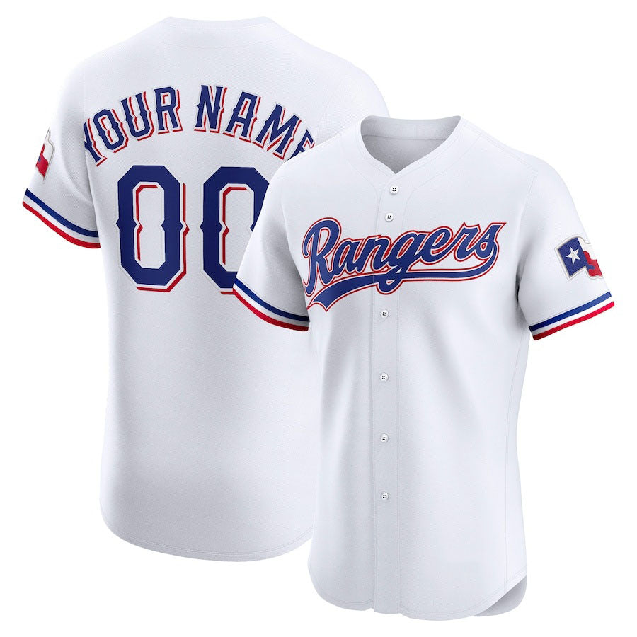 Custom Texas Rangers Home Elite Jersey ?White Stitched Baseball Jersey
