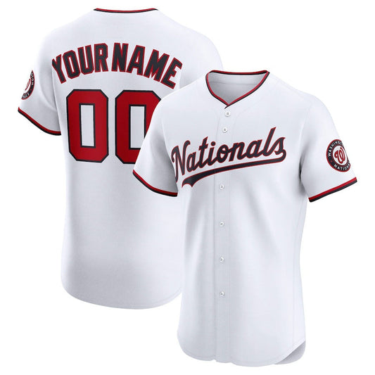 Custom Washington Nationals Home Elite Jersey ?White Stitched Baseball Jersey