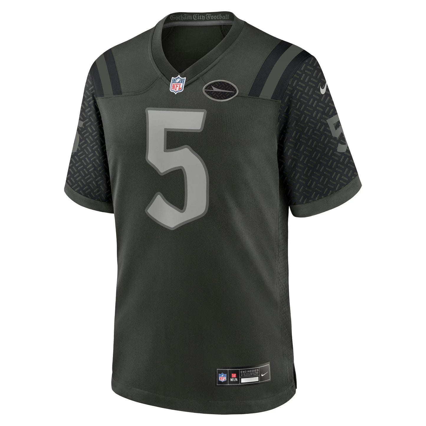 New York Jets Garrett Wilson Gotham Green 2025 Rivalries Collection Game Jersey