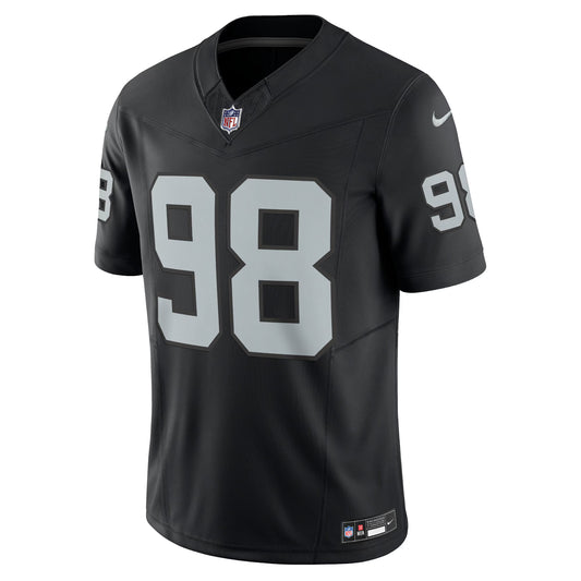 Las Vegas Raiders Maxx Crosby Black Vapor F.U.S.E. Limited Jersey