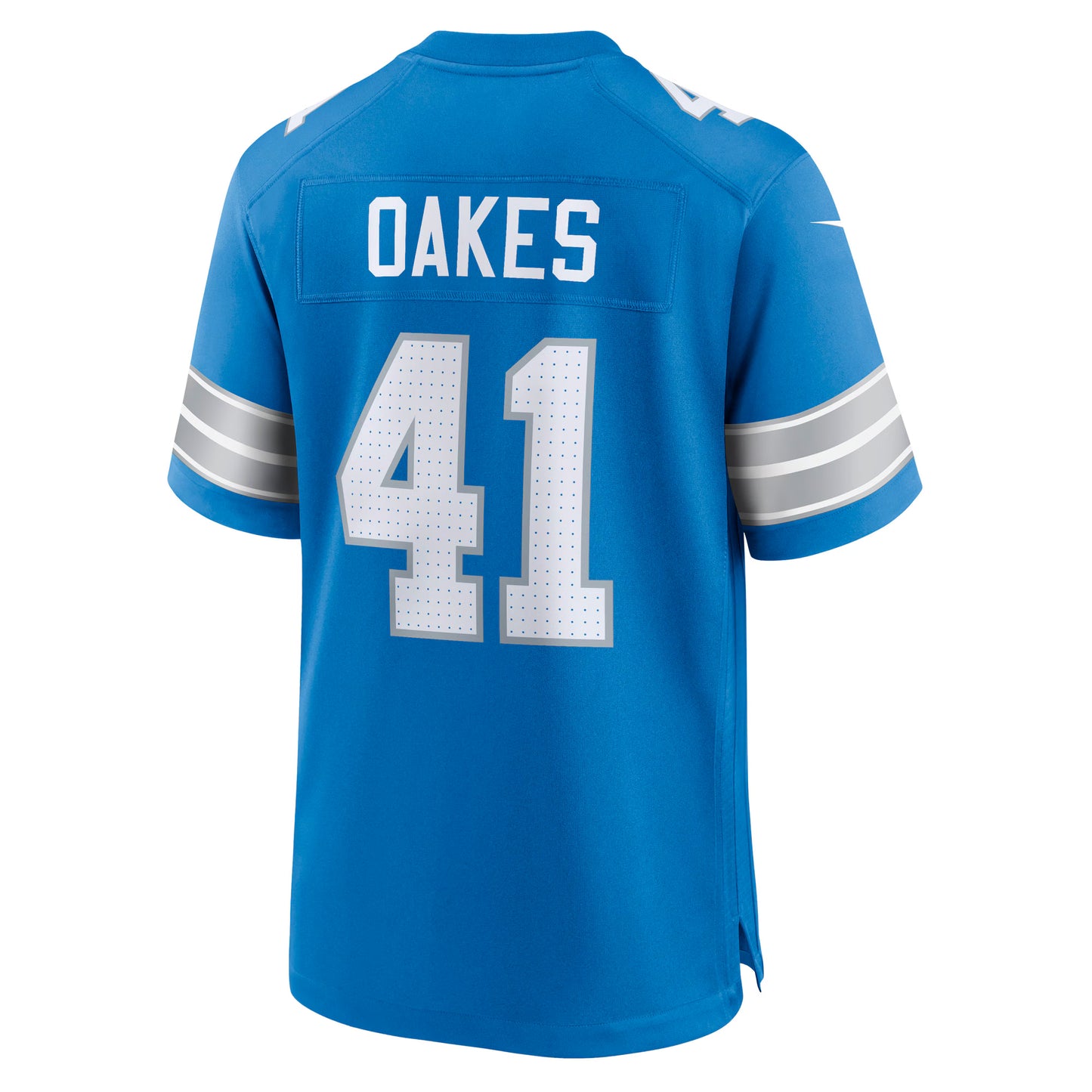 Detroit Lions Gunnar Oakes Blue Team Game Jersey