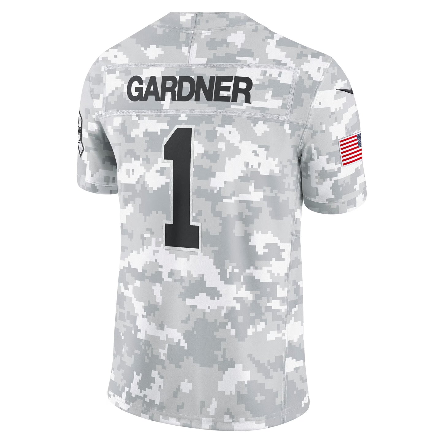 New York Jets Sauce Gardner Arctic Camo 2024 Salute to Service Limited Jersey