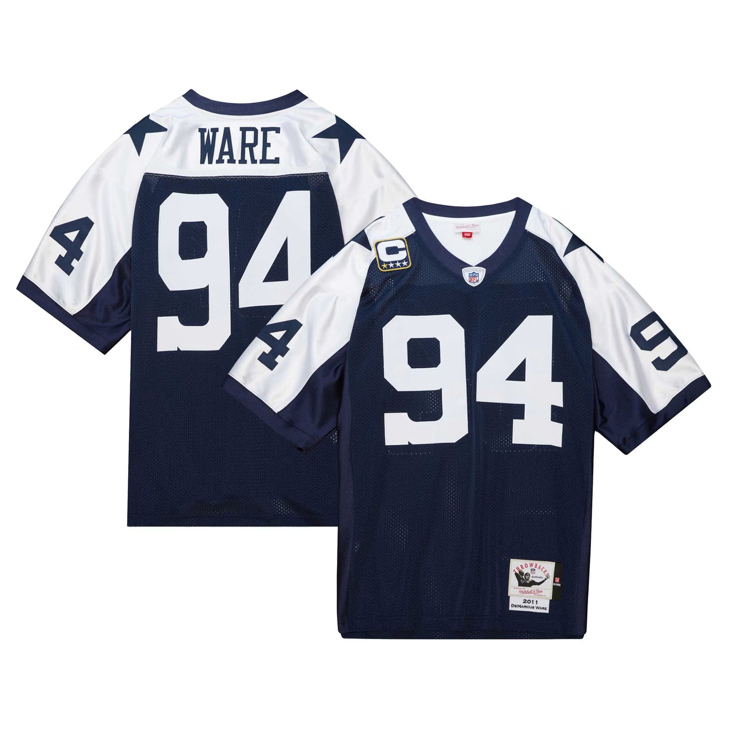 Dallas Cowboys DeMarcus Ware Mitchell & Ness Navy 2011 Authentic Throwback Retired Player Jersey