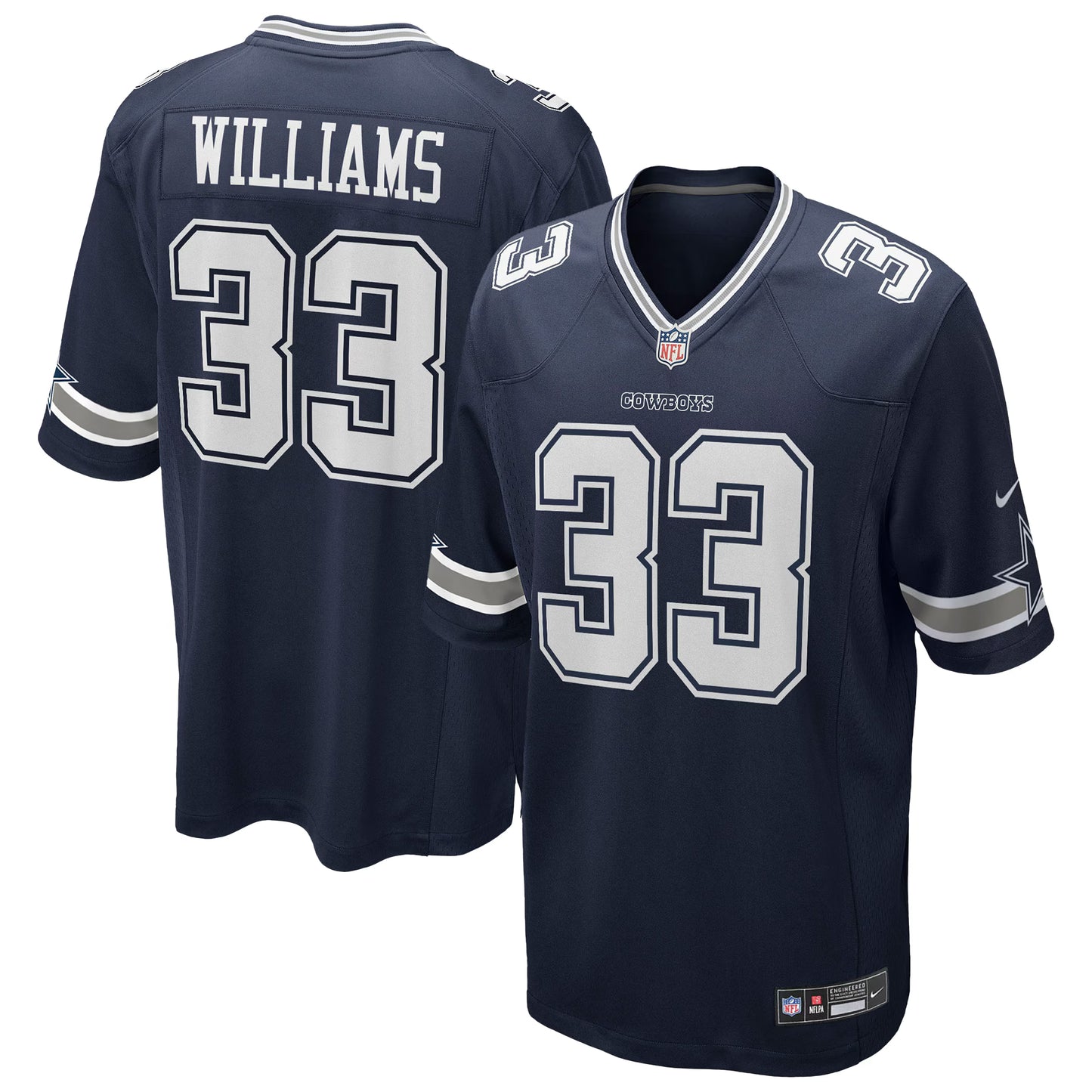 Dallas Cowboys Javonte Williams Navy Team Game Jersey