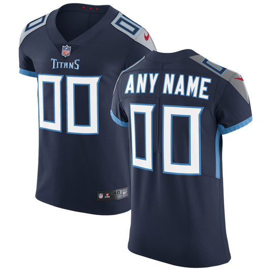 Tennessee Titans Navy Vapor Untouchable Custom Elite Jersey