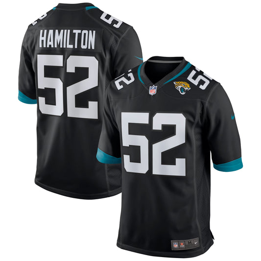 Jacksonville Jaguars DaVon Hamilton Black Game Jersey