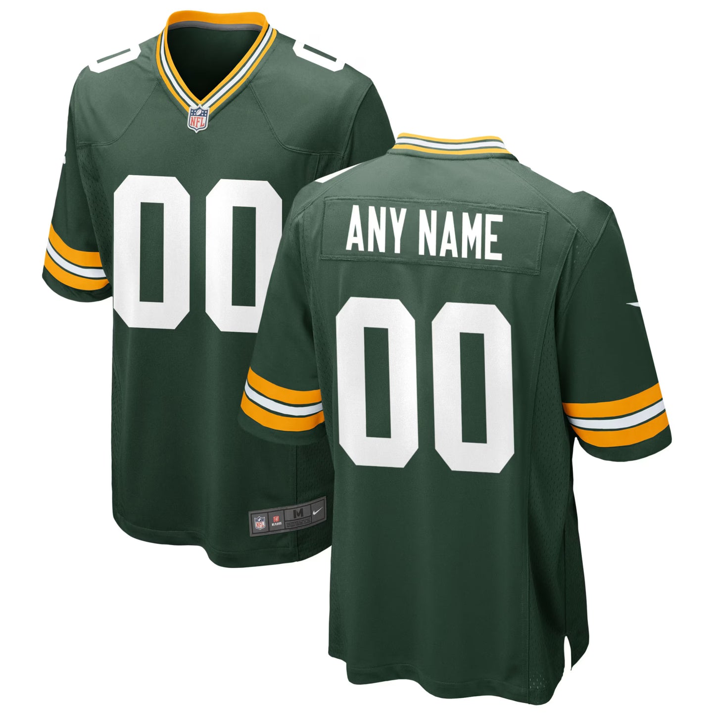Green Bay Packers Green Custom Game Jersey