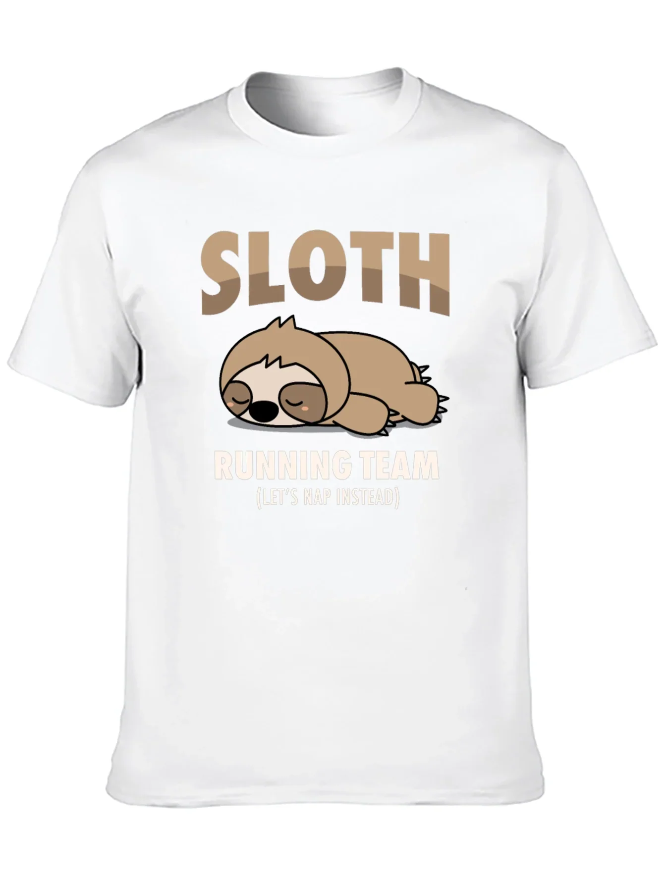 Sloth Running Team T-Shirt - Funny Nap Time Tee