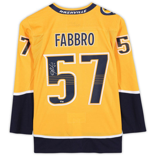 N.Predators #57 Dante Fabbro   Gold Stitched American Hockey Jerseys