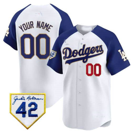Custom Los Angeles Dodgers 2024 Jackie Robinson Patch Vapor Premier Limited ?All Stitched Baseball Jersey