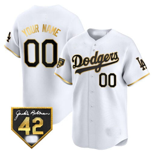 Custom Los Angeles Dodgers 2024 Jackie Robinson Patch Vapor Premier Limited ?All Stitched Baseball Jersey