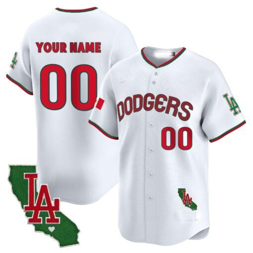 Custom Los Angeles Dodgers Mexico California Patch Vapor Premier Limited V3 ?All Stitched Baseball Jersey