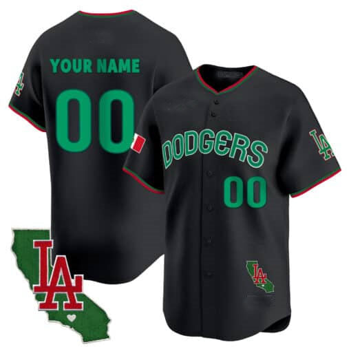 Custom Los Angeles Dodgers Mexico California Patch Vapor Premier Limited V3 ?All Stitched Baseball Jersey
