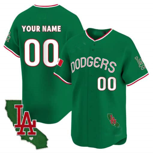 Custom Los Angeles Dodgers Mexico California Patch Vapor Premier Limited V3 ?All Stitched Baseball Jersey