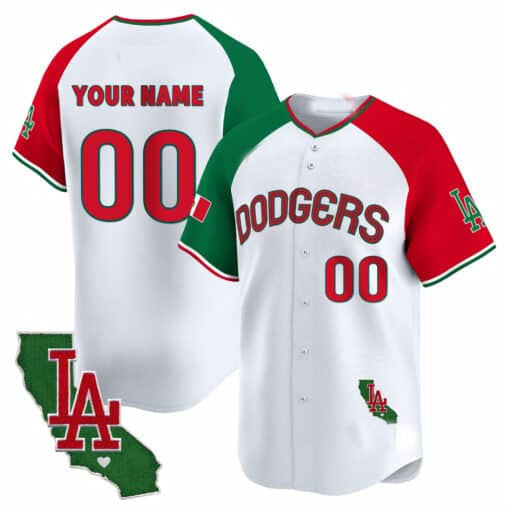 Custom Los Angeles Dodgers Mexico California Patch Vapor Premier Limited V3 ?All Stitched Baseball Jersey
