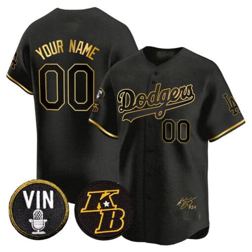 Custom LA.Dodgers Vin Patch Vapor Premier Limited Jeresey Baseball Jerseys