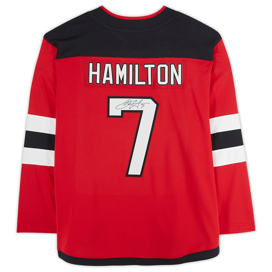 NJ.Devils #7 Dougie Hamilton   Breakaway Jersey Red Stitched American Hockey Jerseys