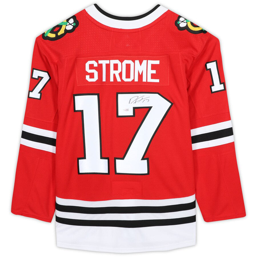 C.Blackhawks #17 Dylan Strome   Jersey Red Stitched American Hockey Jerseys