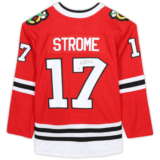 C.Blackhawks #17 Dylan Strome   Jersey Red Stitched American Hockey Jerseys