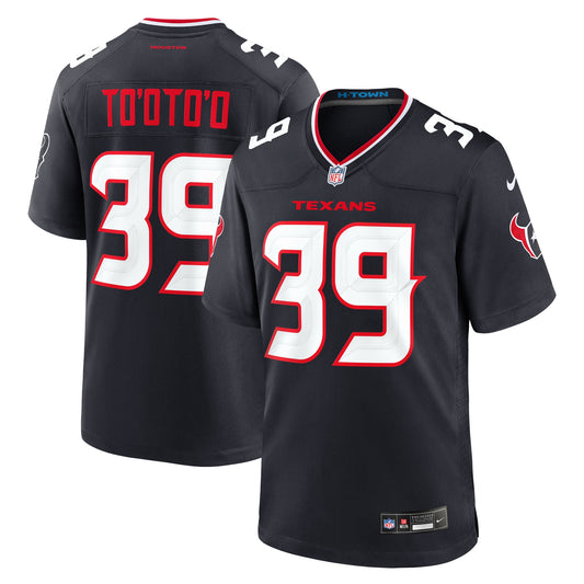 Houston Texans Henry To'oto'o Navy Team Game Jersey