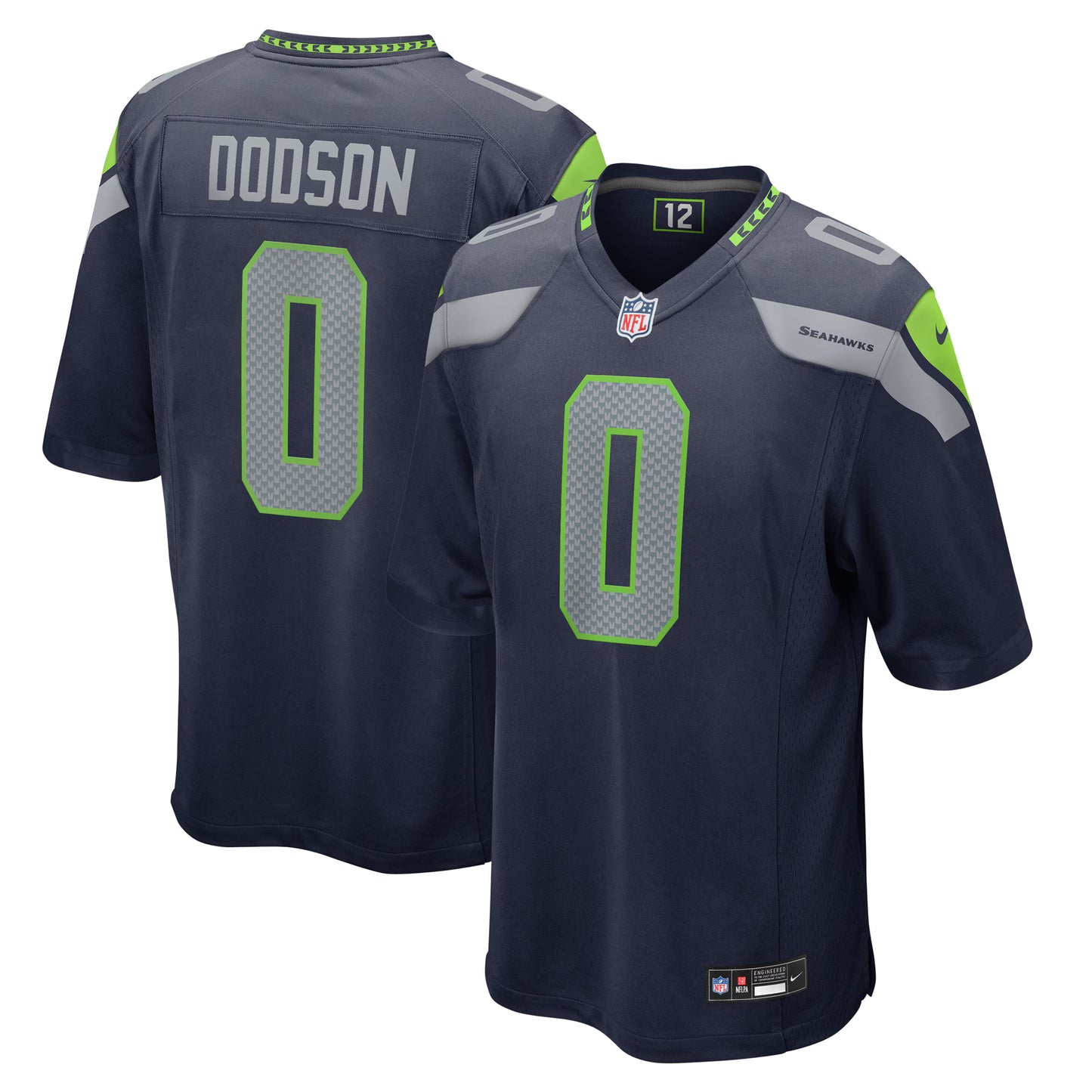Seattle Seahawks Tyrel Dodson College Navy Game Jersey
