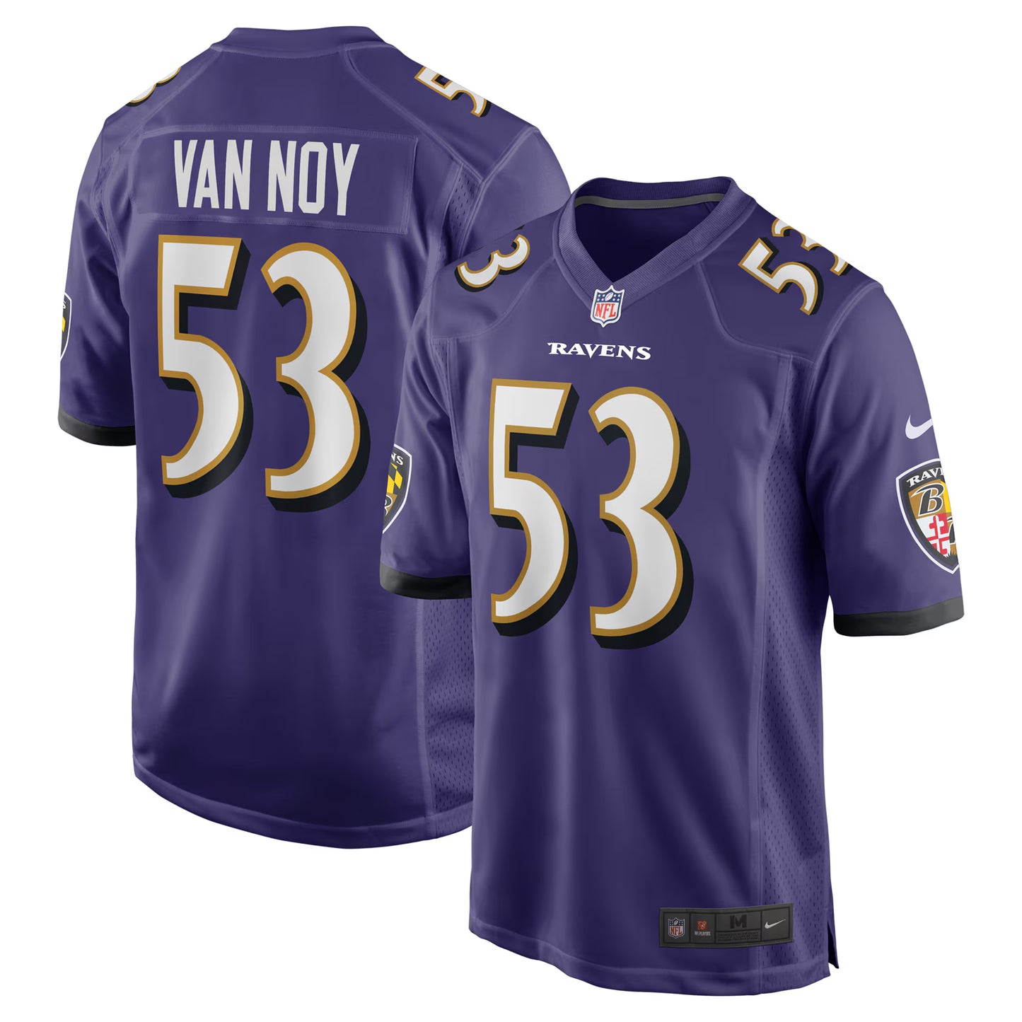 Baltimore Ravens Kyle Van Noy Purple Team Game Jersey