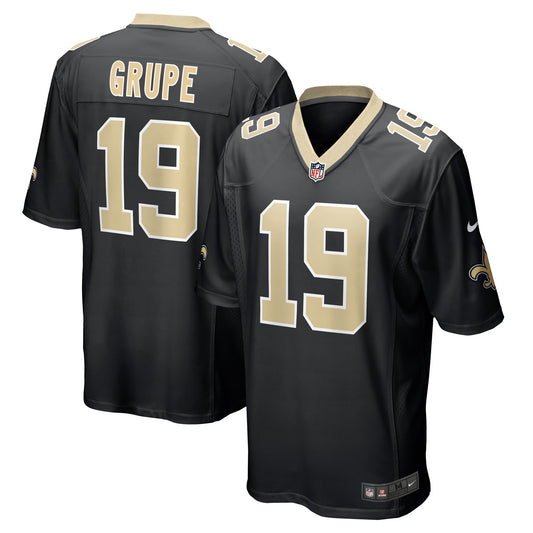 New Orleans Saints Blake Grupe Black Team Game Jersey