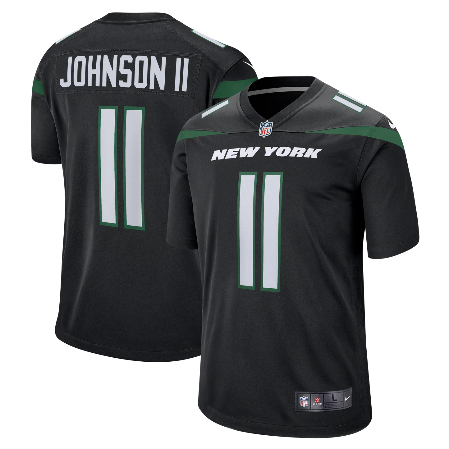 New York Jets Jermaine Johnson II Black Alternate Game Jersey