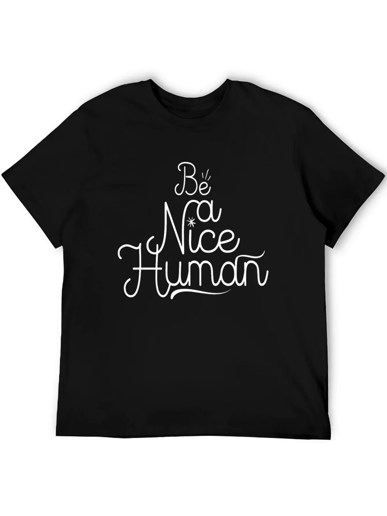 Be Nice Human Black Graphic Tee