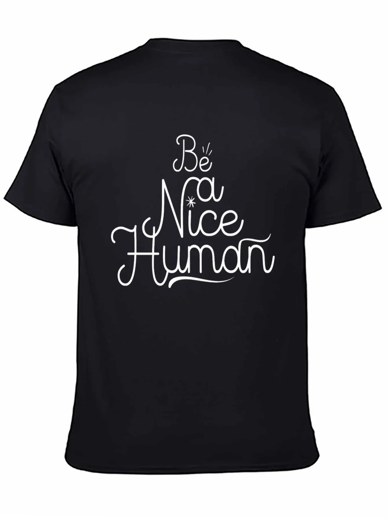 Be Nice Human Black Graphic Tee