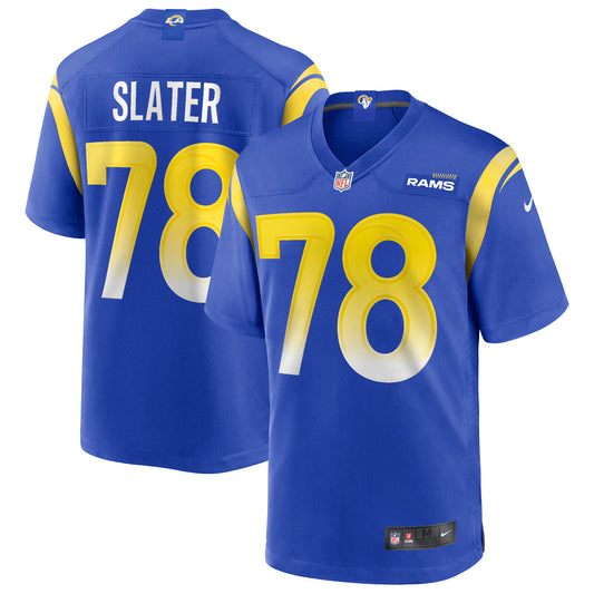 Los Angeles Rams Jackie Slater Royal Game Retired Player Jersey