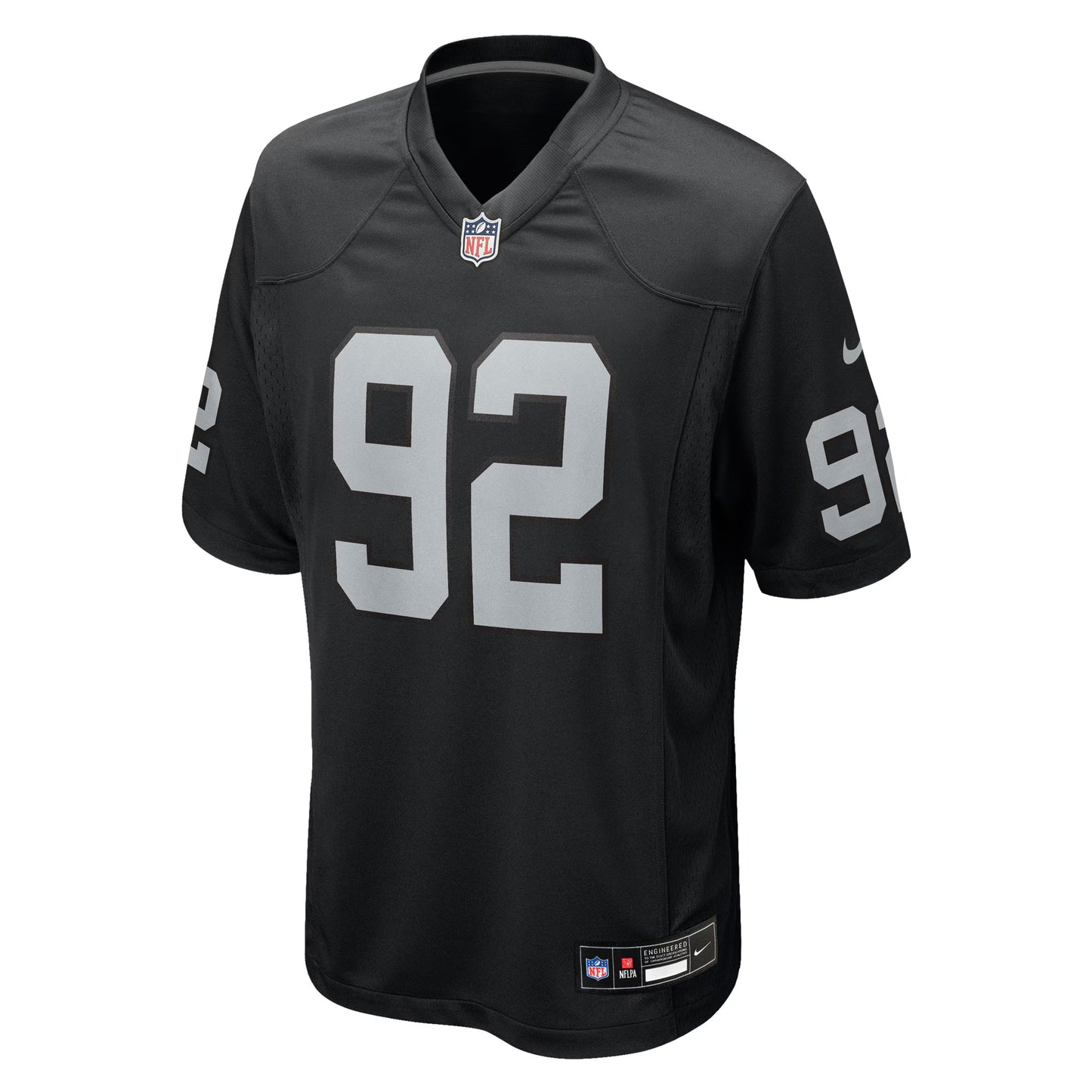 Las Vegas Raiders JJ Pegues Black Team Game Jersey