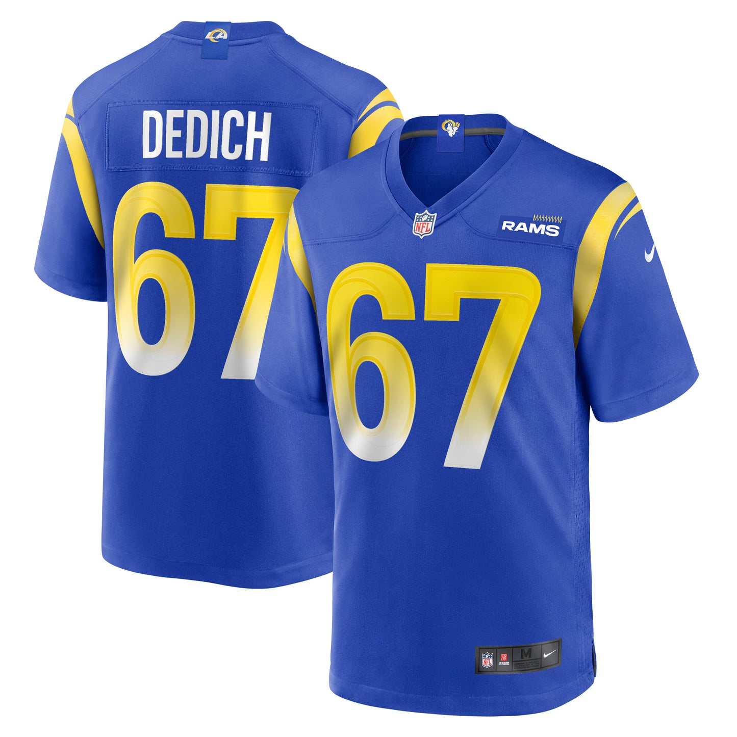 Los Angeles Rams Justin Dedich Royal Game Jersey