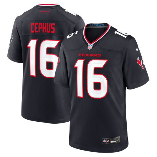 Houston Texans Quintez Cephus Navy Team Game Jersey