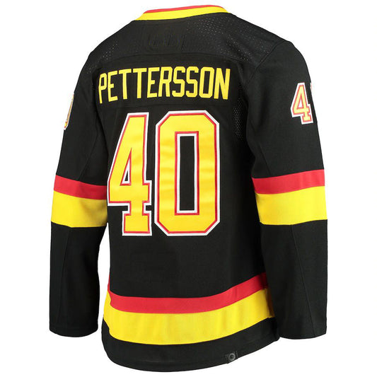 V.Canucks #40 Elias Pettersson Alternate Primegreen  Pro Player Jersey Black Stitched American Hockey Jerseys