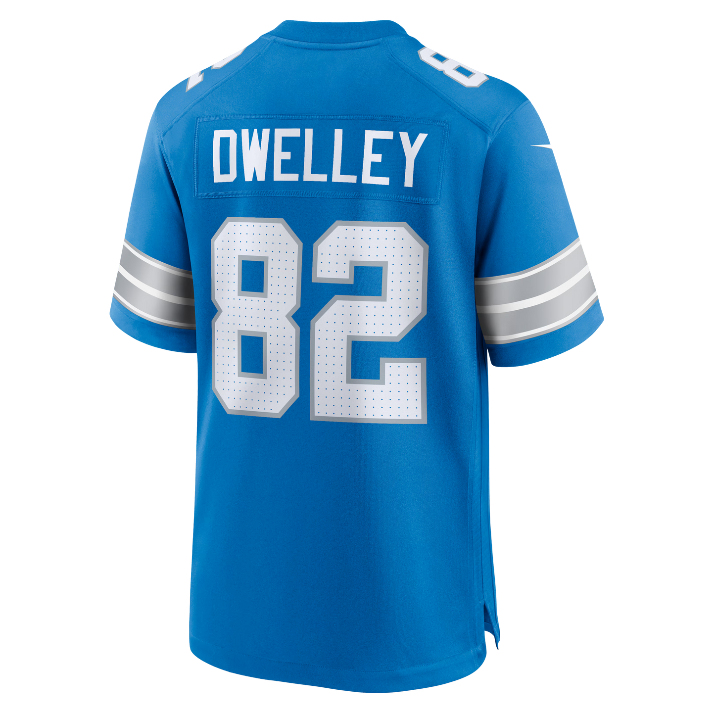 Detroit Lions Ross Dwelley Blue Team Game Jersey
