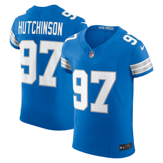 Detroit Lions Aidan Hutchinson Blue Vapor F.U.S.E. Elite Jersey