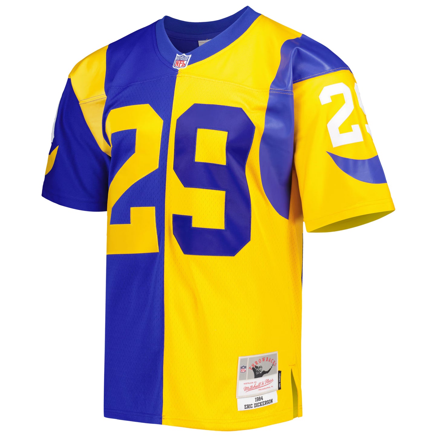 Los Angeles Rams Eric Dickerson Mitchell & Ness Royal/Gold 1984 Split Legacy Replica Jersey