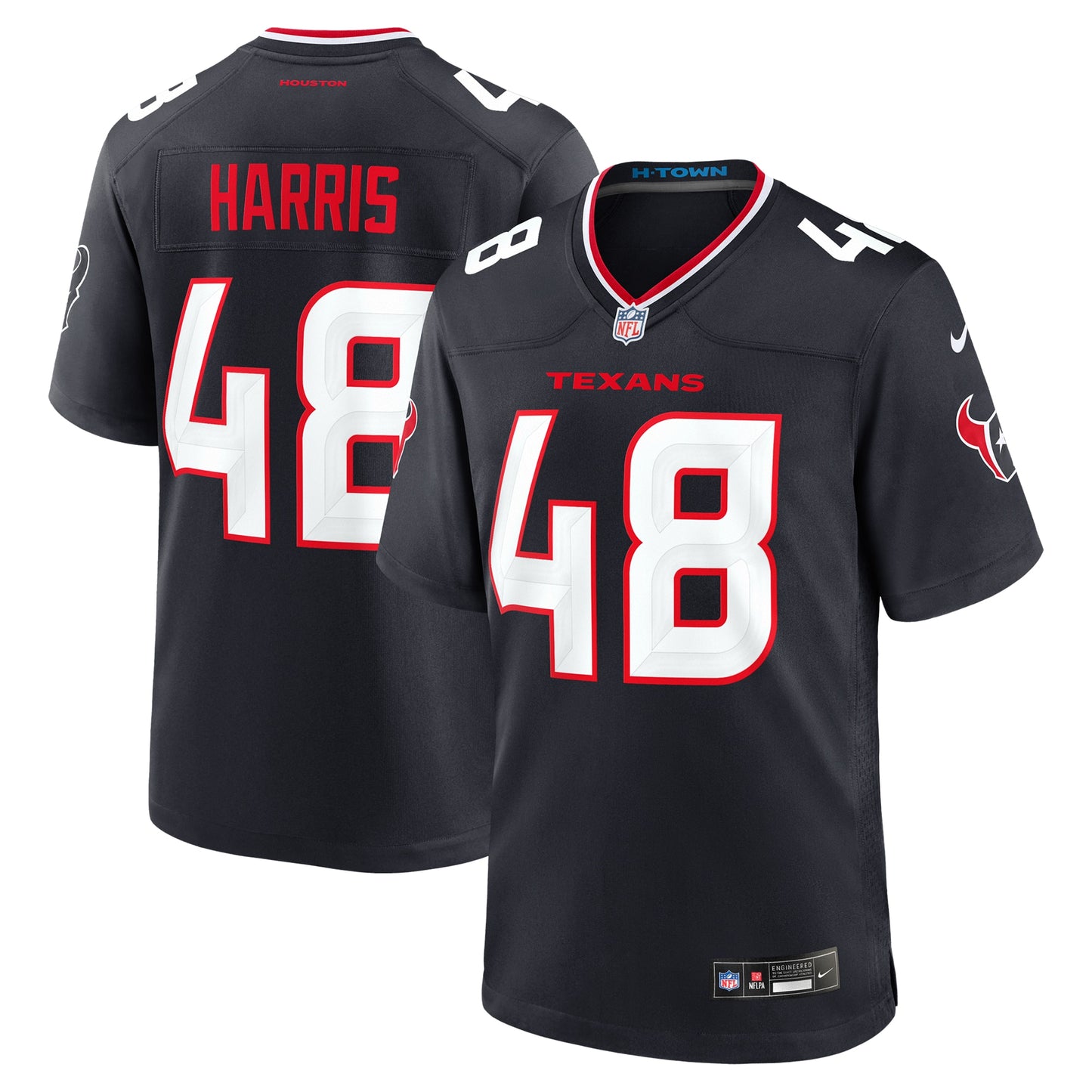 Houston Texans Christian Harris Navy Team Game Jersey