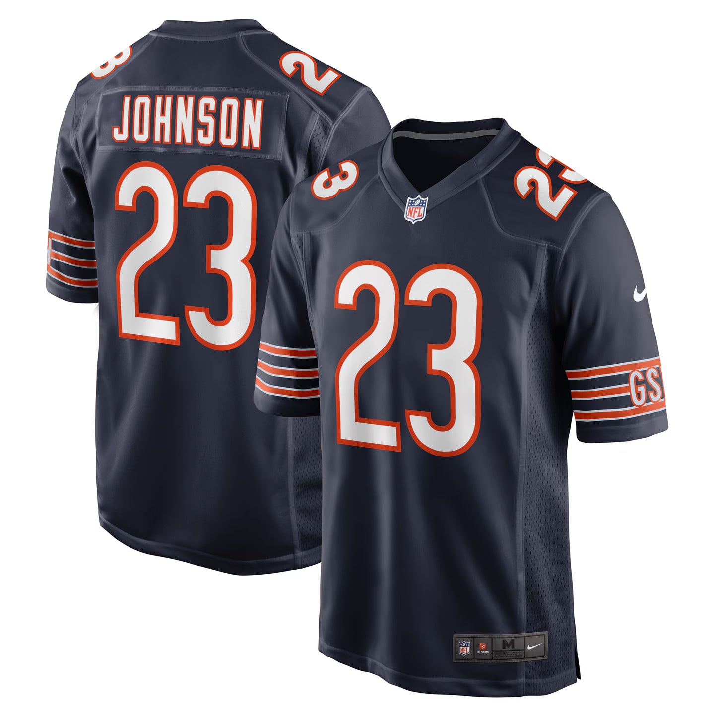 Chicago Bears Roschon Johnson Navy Team Game Jersey