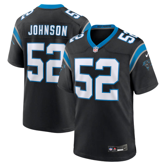 Carolina Panthers DJ Johnson Black Game Jersey