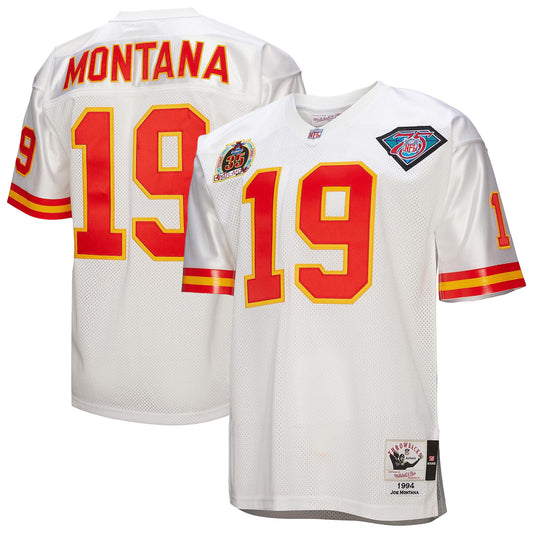 Kansas City Chiefs 1994 Joe Montana Mitchell & Ness White Authentic Throwback Retired Player Jersey