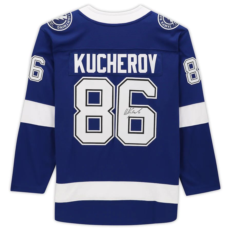 TB.Lightning #86 Nikita Kucherov   Breakaway Jersey Blue Stitched American Hockey Jerseys