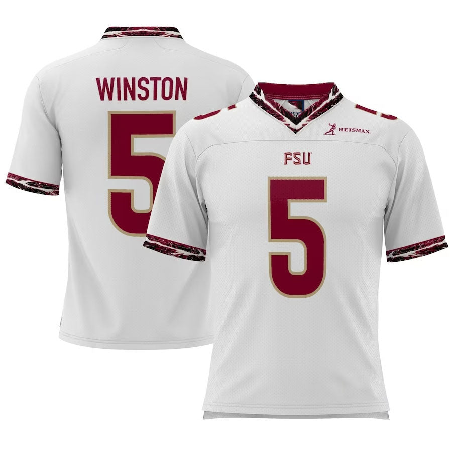F.State Seminoles #5 Jameis Winston GameDay Greats Heisman Football Jersey ?White American College Jerseys