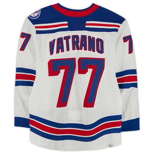 NY.Rangers #77 Frank Vatrano  Game-Used Set 3 Jersey Worn During Games Played Between March 20 and April 23, 2022 White Stitched American Hockey Jerseys