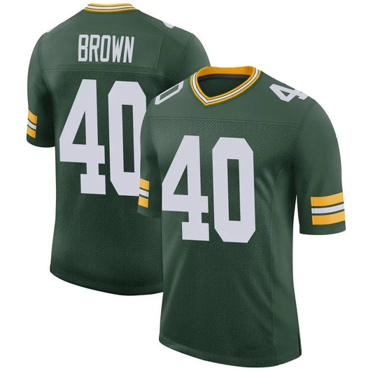 GB.Packers #40 Omar Brown Player Limited Green Alternate Vapor Football Jerseys