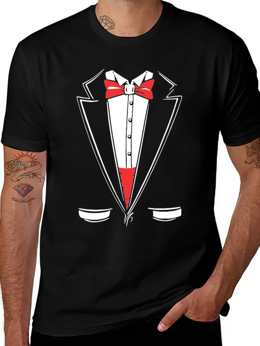 Tuxedo Graphic Print Crewneck T-Shirt