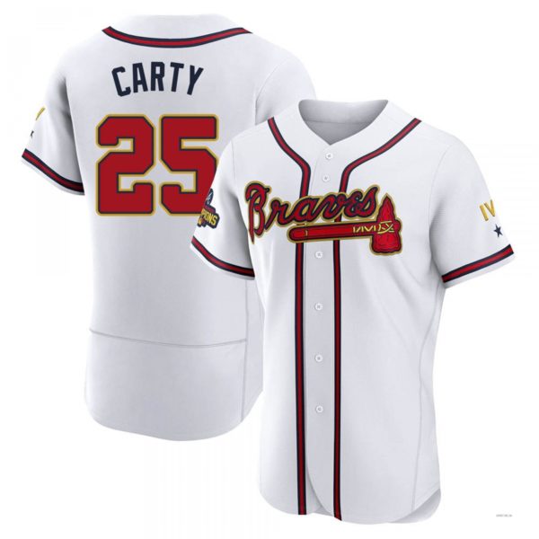 Atlanta Braves #25 Rico Carty Gold White 2022 Program Jersey Stitches ...