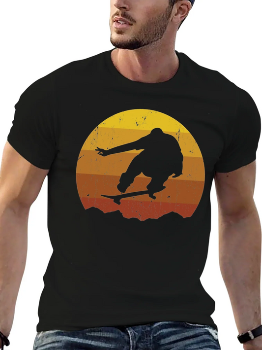 Retro Skateboarder Silhouette Tee
