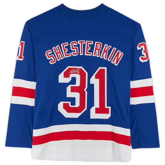 NY.Rangers #31 Igor Shesterkin   Blue Breakaway Jersey Stitched American Hockey Jerseys